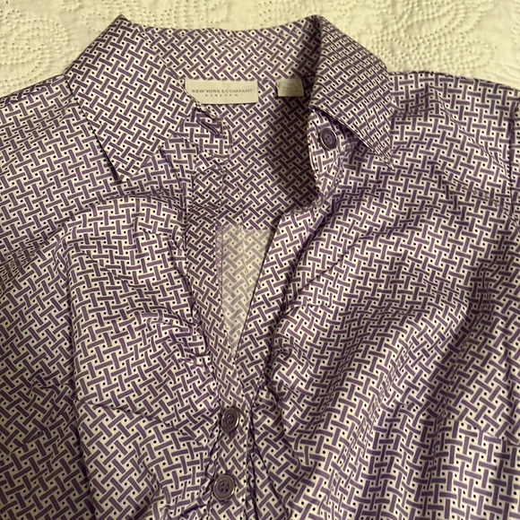 New York Company fitted button up shirt XS - Picture 4 of 6